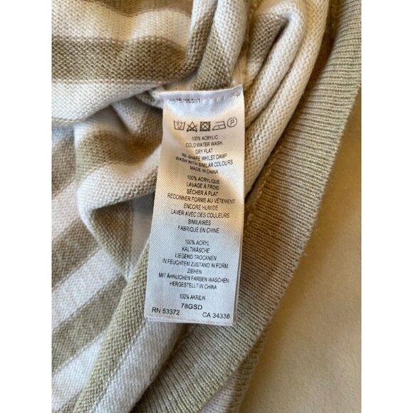 French Connection Women's Striped Long Sleeve Raglan Sweater S 100% Cotton - Picture 4 of 8